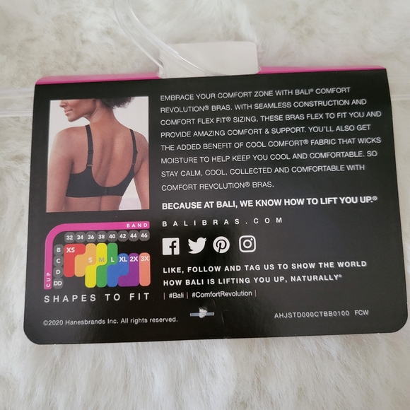 💖BALI COMFORT REVOLUTION WITH BACK CLOSURE WIRELESS BRA SIZE 3X - Picture 9 of 9